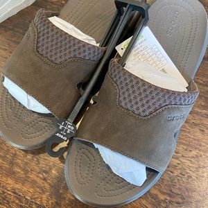 Men’s espresso swift water slip on crocs